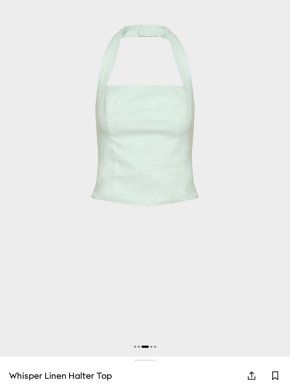 Aritzia Whisper Linen Halter Top - 2XS Mint